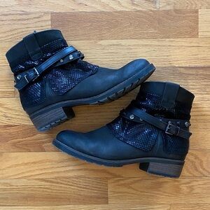 Tamaris Western Ankle Bootie Black Size 39